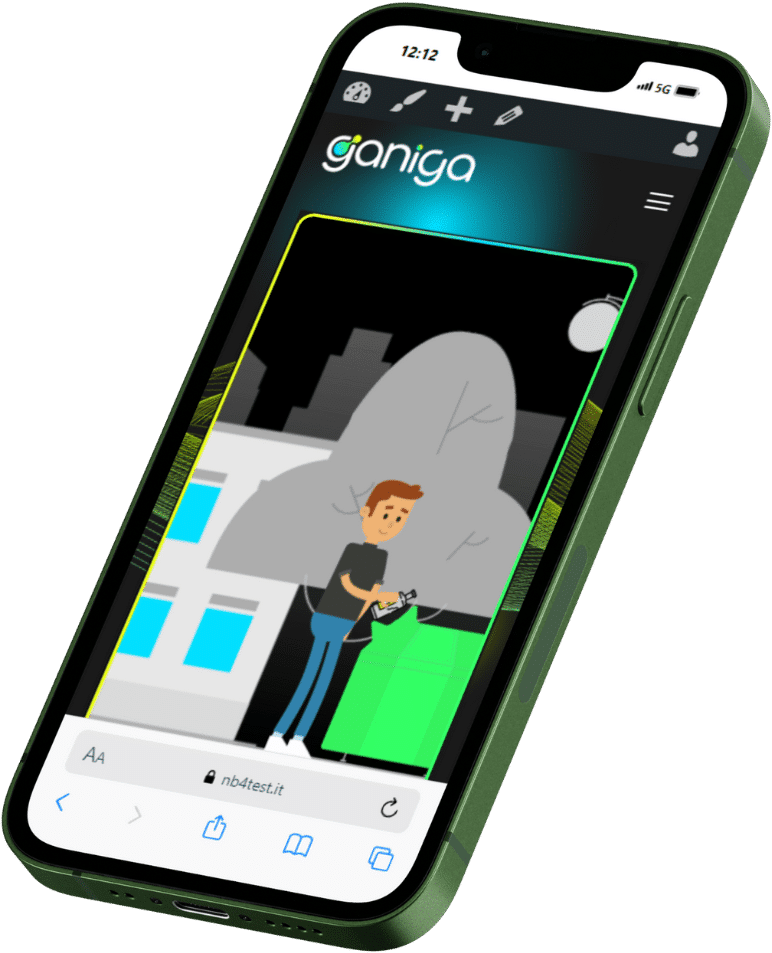 ganiga app smartphone infografica